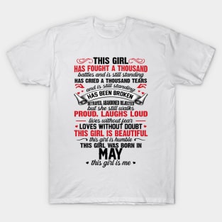 This Girl Was Born In May T-Shirt